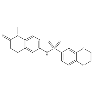 N-(1-methyl-2-oxo-1,2,3,4-tetrahydroquinolin-6-yl)-2,3-dihydrobenzo[b][1,4]dioxine-6-sulfonamide结构式