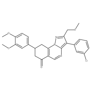 3-(3-chlorophenyl)-8-(3,4-dimethoxyphenyl)-2-(methoxymethyl)-8,9-dihydropyrazolo[1,5-a]quinazolin-6(7H)-one Structure