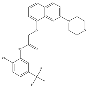 N-(2-chloro-5-(trifluoromethyl)phenyl)-2-((2-morpholinoquinolin-8-yl)oxy)acetamide Structure