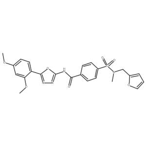 N-(5-(2,4-dimethoxyphenyl)-1,3,4-oxadiazol-2-yl)-4-(N-(furan-2-ylmethyl)-N-methylsulfamoyl)benzamide Structure