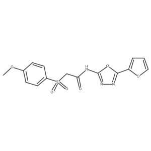 N-(5-(furan-2-yl)-1,3,4-oxadiazol-2-yl)-2-((4-methoxyphenyl)sulfonyl)acetamide Structure