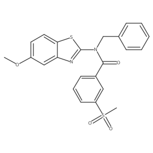 N-benzyl-N-(5-methoxybenzo[d]thiazol-2-yl)-3-(methylsulfonyl)benzamide结构式