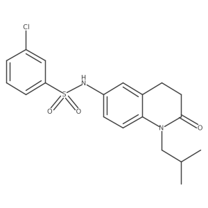 3-chloro-N-[1-(2-methylpropyl)-2-oxo-1,2,3,4-tetrahydroquinolin-6-yl]benzene-1-sulfonamide Structure