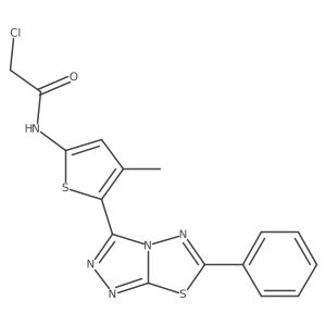 N1-[4-methyl-5-(6-phenyl[1,2,4]triazolo[3,4-b][1,3,4]thiadiazol-3-yl)-2-thienyl]-2-chloroacetamide结构式