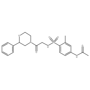 N-(3-methyl-4-(N-(2-oxo-2-(2-phenylmorpholino)ethyl)sulfamoyl)phenyl)acetamide结构式