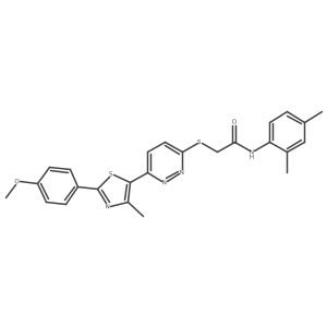 N-(2,4-dimethylphenyl)-2-((6-(2-(4-methoxyphenyl)-4-methylthiazol-5-yl)pyridazin-3-yl)thio)acetamide结构式