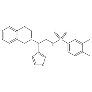 N-(2-(3,4-dihydroisoquinolin-2(1H)-yl)-2-(thiophen-3-yl)ethyl)-3,4-dimethylbenzenesulfonamide Structure