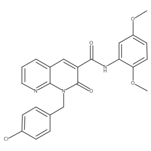 1-(4-chlorobenzyl)-N-(2,5-dimethoxyphenyl)-2-oxo-1,2-dihydro-1,8-naphthyridine-3-carboxamide Structure