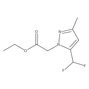 ethyl [5-(difluoromethyl)-3-methyl-1H-pyrazol-1-yl]acetate结构式