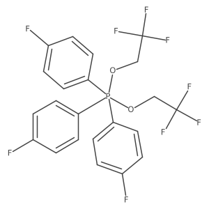 Tris(4-fluorophenyl)bis(2,2,2-trifluoroethoxy)phosphorane结构式