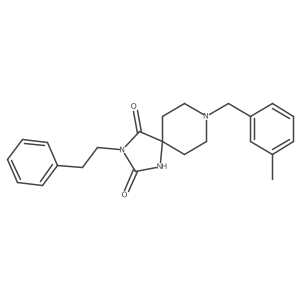 8-(3-Methylbenzyl)-3-phenethyl-1,3,8-triazaspiro[4.5]decane-2,4-dione结构式
