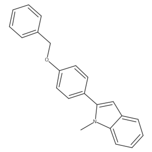 2-[4-(Benzyloxy)phenyl]-1-methylindole Structure