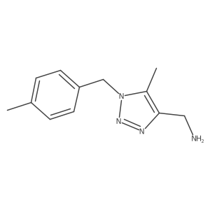 {5-methyl-1-[(4-methylphenyl)methyl]-1H-1,2,3-triazol-4-yl}methanamine Structure