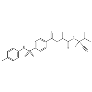 1-[(1-Cyano-1,2-dimethylpropyl)carbamoyl]ethyl 4-[(4-methylphenyl)sulfamoyl]benzoate结构式