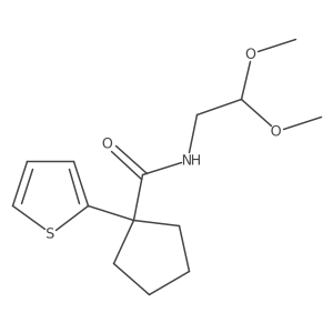 N-(2,2-dimethoxyethyl)-1-(thiophen-2-yl)cyclopentanecarboxamide Structure