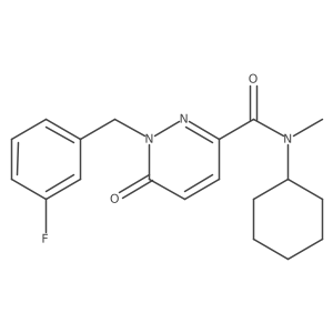 N-cyclohexyl-1-(3-fluorobenzyl)-N-methyl-6-oxo-1,6-dihydropyridazine-3-carboxamide Structure