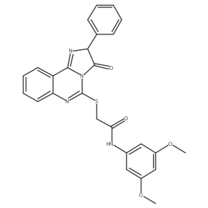 N-(3,5-dimethoxyphenyl)-2-((3-oxo-2-phenyl-2,3-dihydroimidazo[1,2-c]quinazolin-5-yl)thio)acetamide结构式
