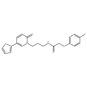2-(4-fluorophenoxy)-N-{3-[3-(furan-2-yl)-6-oxo-1,6-dihydropyridazin-1-yl]propyl}acetamide结构式