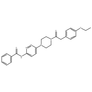 N-(6-(4-(2-(4-ethoxyphenyl)acetyl)piperazin-1-yl)pyridazin-3-yl)benzamide Structure