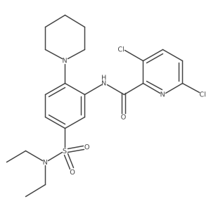 3,6-Dichloro-N-[5-(diethylsulfamoyl)-2-(piperidin-1-YL)phenyl]pyridine-2-carboxamide结构式