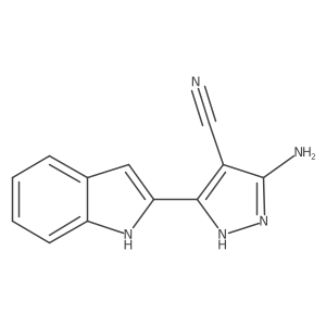 3-Amino-5-(1h-indol-2-yl)-1h-pyrazole-4-carbonitrile Structure