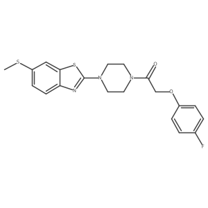 2-(4-Fluorophenoxy)-1-(4-(6-(methylthio)benzo[d]thiazol-2-yl)piperazin-1-yl)ethanone Structure