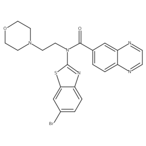 N-(6-Bromo-2-benzothiazolyl)-N-[2-(4-morpholinyl)ethyl]-6-quinoxalinecarboxamide结构式