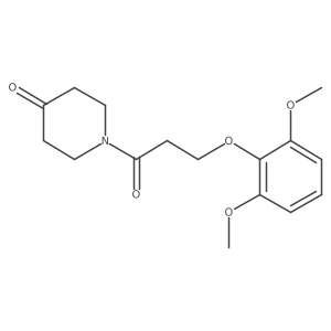 1-[3-(2,6-Dimethoxyphenoxy)-1-oxopropyl]-4-piperidinone Structure