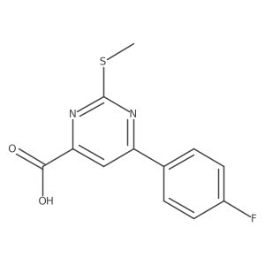 CSc1nc(C(=O)O)cc(-c2ccc(F)cc2)n1结构式