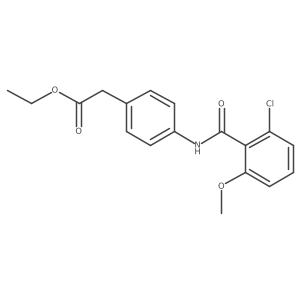 Ethyl 2-[4-[(2-chloro-6-methoxybenzoyl)amino]phenyl]acetate结构式
