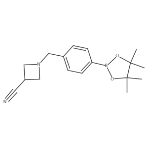 1-(4-(4,4,5,5-Tetramethyl-1,3,2-dioxaborolan-2-yl)benzyl)azetidine-3-carbonitrile Structure