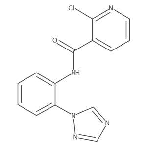 2-chloro-N-[2-(1H-1,2,4-triazol-1-yl)phenyl]pyridine-3-carboxamide结构式