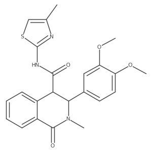 3-(3,4-dimethoxyphenyl)-2-methyl-N-[(2Z)-4-methyl-1,3-thiazol-2(3H)-ylidene]-1-oxo-1,2,3,4-tetrahydroisoquinoline-4-carboxamide Structure