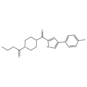 ethyl 4-[4-(4-fluorophenyl)-1H-pyrrole-2-carbonyl]piperazine-1-carboxylate Structure