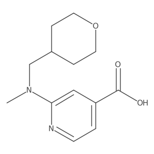 2-[Methyl(tetrahydro-2H-pyran-4-ylmethyl)amino]-isonicotinic acid结构式