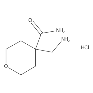 4-(Aminomethyl)oxane-4-carboxamide hydrochloride结构式