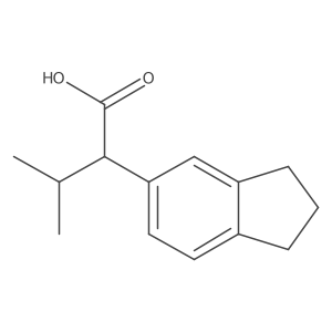 2-(2,3-dihydro-1H-inden-5-yl)-3-methylbutanoic acid结构式