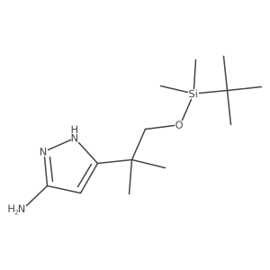 5-[2-(Tert-butyl-dimethyl-silanyloxy)-1,1-dimethyl-ethyl]-2h-pyrazol-3-ylamine结构式