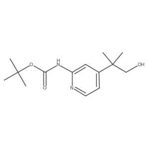 tert-Butyl 4-(1-hydroxy-2-methylpropan-2-yl)pyridin-2-ylcarbamate Structure