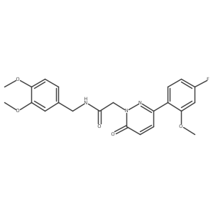 N-(3,4-dimethoxybenzyl)-2-[3-(4-fluoro-2-methoxyphenyl)-6-oxopyridazin-1(6H)-yl]acetamide结构式