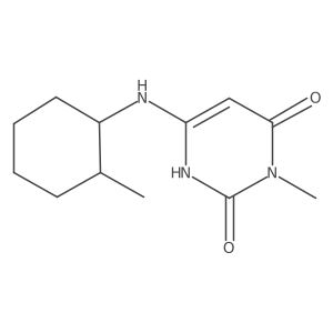 3-methyl-6-((2-methylcyclohexyl)amino)pyrimidine-2,4(1H,3H)-dione Structure