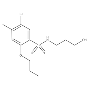 [(5-Chloro-4-methyl-2-propoxyphenyl)sulfonyl](3-hydroxypropyl)amine结构式