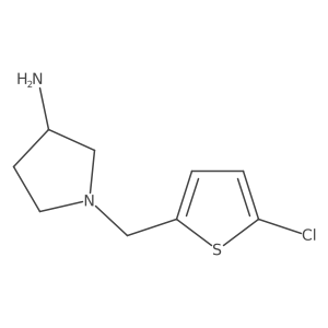 1-[(5-Chlorothiophen-2-yl)methyl]pyrrolidin-3-amine结构式