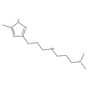 N1,N1-Dimethyl-N3-[2-[(3-methyl-1H-1,2,4-triazol-5-yl)thio]ethyl]-1,3-propanediamine结构式