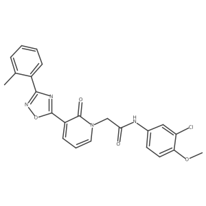 N-(3-chloro-4-methoxyphenyl)-2-(2-oxo-3-(3-(o-tolyl)-1,2,4-oxadiazol-5-yl)pyridin-1(2H)-yl)acetamide Structure