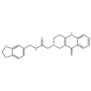 N-(benzo[d][1,3]dioxol-5-ylmethyl)-2-(10-oxo-3,4-dihydrobenzo[b][1,6]naphthyridin-2(1H,5H,10H)-yl)acetamide结构式