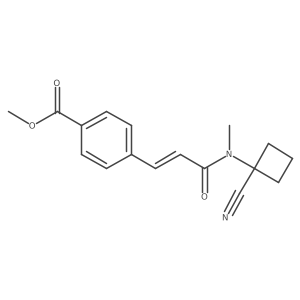 Methyl 4-{2-[(1-cyanocyclobutyl)(methyl)carbamoyl]eth-1-en-1-yl}benzoate结构式