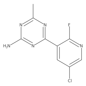 4-(5-Chloro-2-fluoropyridin-3-yl)-6-methyl-1,3,5-triazin-2-amine Structure
