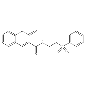 N-[2-(benzenesulfonyl)ethyl]-2-oxo-2H-chromene-3-carboxamide结构式