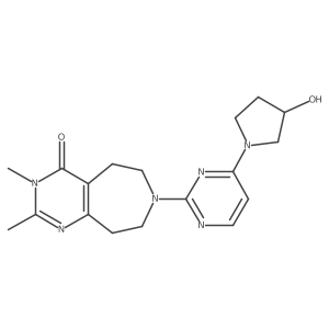 7-[4-(3-hydroxypyrrolidin-1-yl)pyrimidin-2-yl]-2,3-dimethyl-3,5,6,7,8,9-hexahydro-4H-pyrimido[4,5-d]azepin-4-one Structure